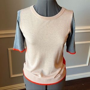 Boden Color Block short sleeved sweater